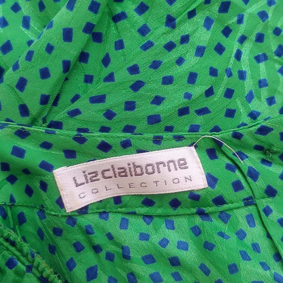 Vintage 90s Grannycore Golden Girls Abstract Foliage Top - Picture 5 of 5